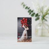 Valentinstag Girl Fotosession Visitenkarte (Stehend Vorderseite)