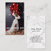 Valentinstag Girl Fotosession Visitenkarte (Vorne/Hinten)