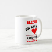 Valentinstag Girlfriend Romantic Red Liebe Herz Kaffeetasse (VorderseiteRechts)