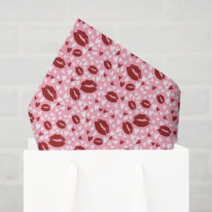 Valentinstag Girly Rot Pink Handgezeichnet Seidenpapier
