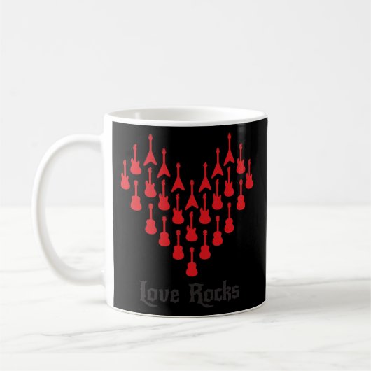 Valentinstag Gitarrist Gitarre Player Liebe Kaffeetasse (Links)
