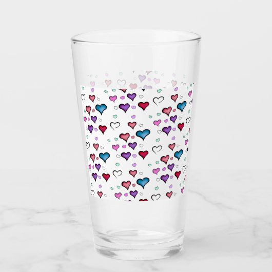 Valentinstag Glas (Vorderseite)