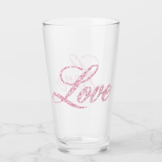 Valentinstag Glas (Vorderseite)