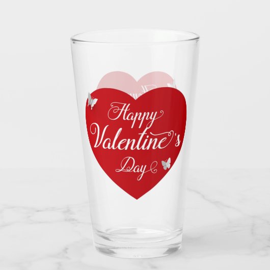 Valentinstag Glas (Rückseite)