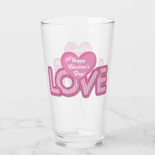 Valentinstag Glas (Rückseite)