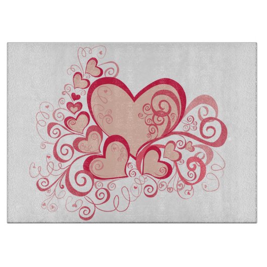 Valentinstag Glasschneider Schneidebrett (Vorderseite)