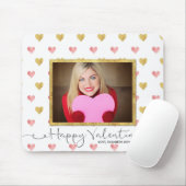 Valentinstag Glitzer Heart Script Foto Mousepad (Mit Mouse)
