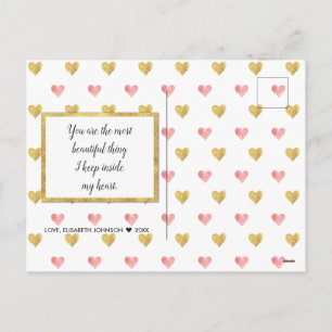 Valentinstag Glitzer Herzinfarkt Foto Postkarte