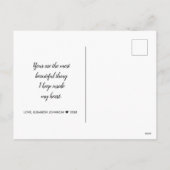 Valentinstag Glitzer Weißes Herz - Postkarte (Rückseite)