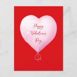 Valentinstag glückliches Herz Brauch hell rot Feiertagspostkarte