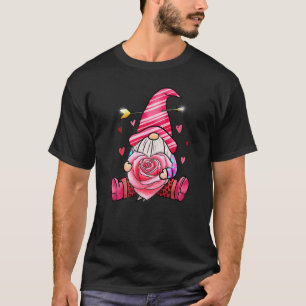 Valentinstag Gnome Cupid Heart Liebe Arrow Pink R T-Shirt