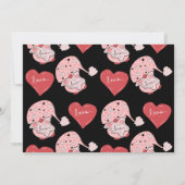 Valentinstag Gnome Doodle Kids Party Foto Inv Einladung (Rückseite)