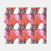 Valentinstag Gnome Fleecedecke (Vorderseite (Horizontal))