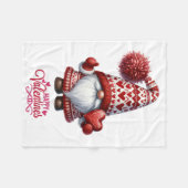 Valentinstag Gnome Fleecedecke (Vorderseite (Horizontal))