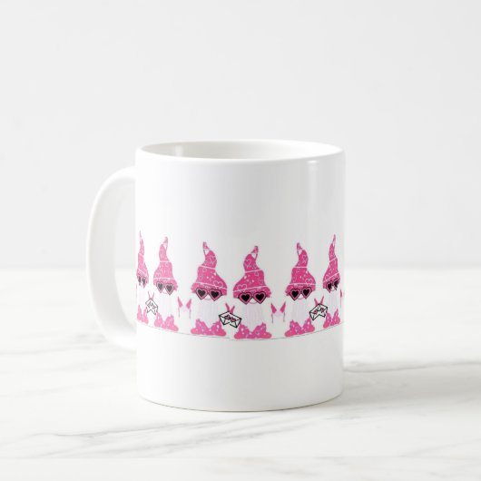 Valentinstag Gnome Kaffeetasse (Vorderseite Links)
