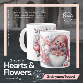 Valentinstag Gnome Keramik Tasse