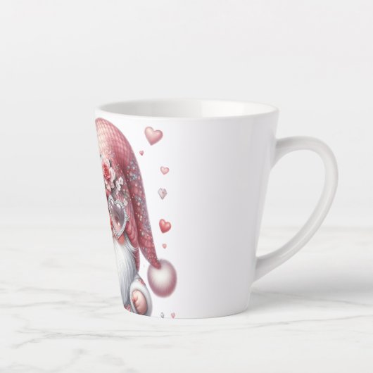 Valentinstag Gnome Latte Tasse (Rechts)