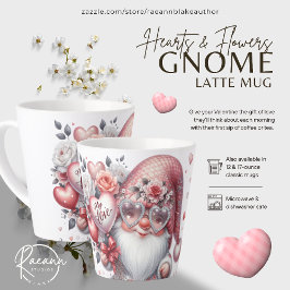 Valentinstag Gnome Latte Tasse