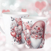 Valentinstag Gnome Latte Tasse
