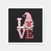 Valentinstag Gnome Liebe Couple Geschenke für sie Serviette (Vorderseite)