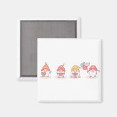 Valentinstag Gnome. Magnet (Vorderseite/Rückseite)