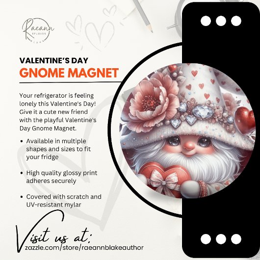 Valentinstag Gnome Magnet