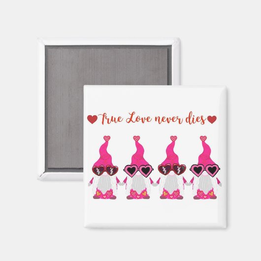 Valentinstag-Gnome Magnet (Vorderseite/Rückseite)