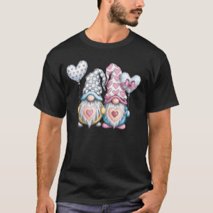Valentinstag-Gnome-Paar Romantisches Liebesgeschen T-Shirt