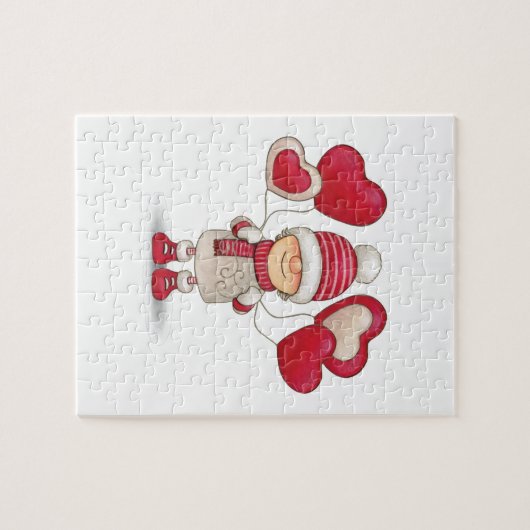 Valentinstag Gnome. Puzzle (Horizontal)