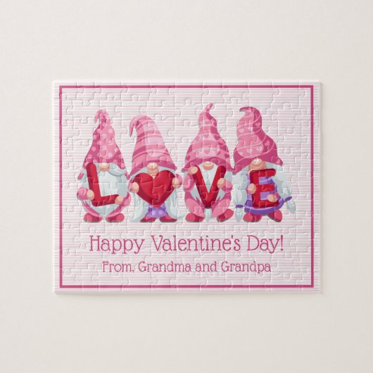 Valentinstag-Gnome Puzzle (Horizontal)