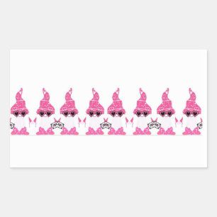 Valentinstag Gnome Rechteckiger Aufkleber