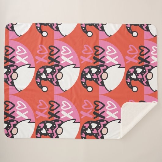 Valentinstag Gnome Sherpadecke (Vorderseite (Horizontal))