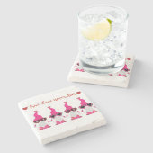 Valentinstag-Gnome Steinuntersetzer (Seitenansicht)