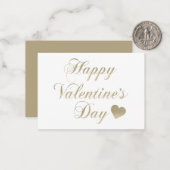 Valentinstag Gold Glitzer Herz Mitteilungskarte (Vorderseite/Rückseite Beispiel)