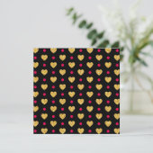 Valentinstag Gold Herz Muster (Stehend Vorderseite)