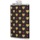 Valentinstag Gold Herz Muster-23655 Flachmann (Links)