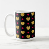 Valentinstag Gold Herz Muster-23655 Kaffeetasse (Links)