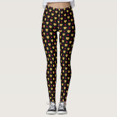 Valentinstag Gold Herz Muster Leggings (Vorderseite)