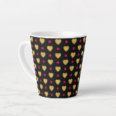 Valentinstag Gold Herz Muster Milchtasse (Linke Ecke)