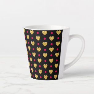 Valentinstag Gold Herz Muster Milchtasse