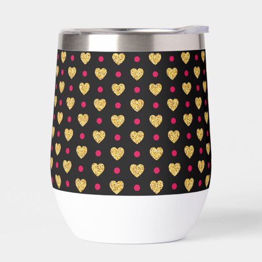 Valentinstag Gold Herzen Muster-23655 (Links)