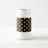 Valentinstag Gold Herzen Muster-23655 Bierglas (Mittel)