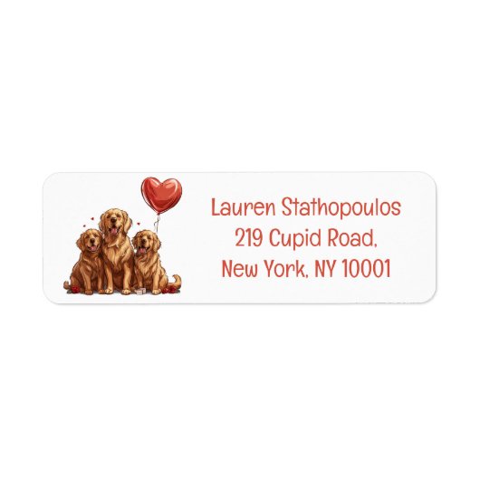 Valentinstag Golden Retriever Dog (Vorne)
