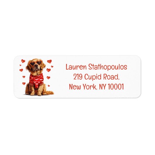 Valentinstag Golden Retriever Dog (Vorne)