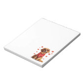Valentinstag Golden Retriever Dog Notizblock (Rotiert)