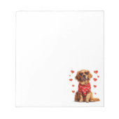 Valentinstag Golden Retriever Dog Notizblock (Vorderseite)