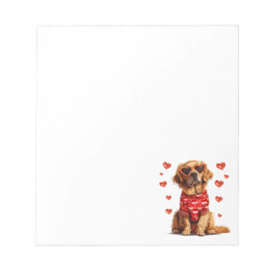 Valentinstag Golden Retriever Dog Notizblock