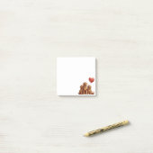 Valentinstag Golden Retriever Dog Post-it Klebezettel (Auf Schreibtisch)