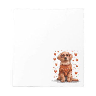 Valentinstag Golden Retriever Hund Notizblock