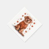 Valentinstag Golden Retriever Hund Serviette (Ecke)